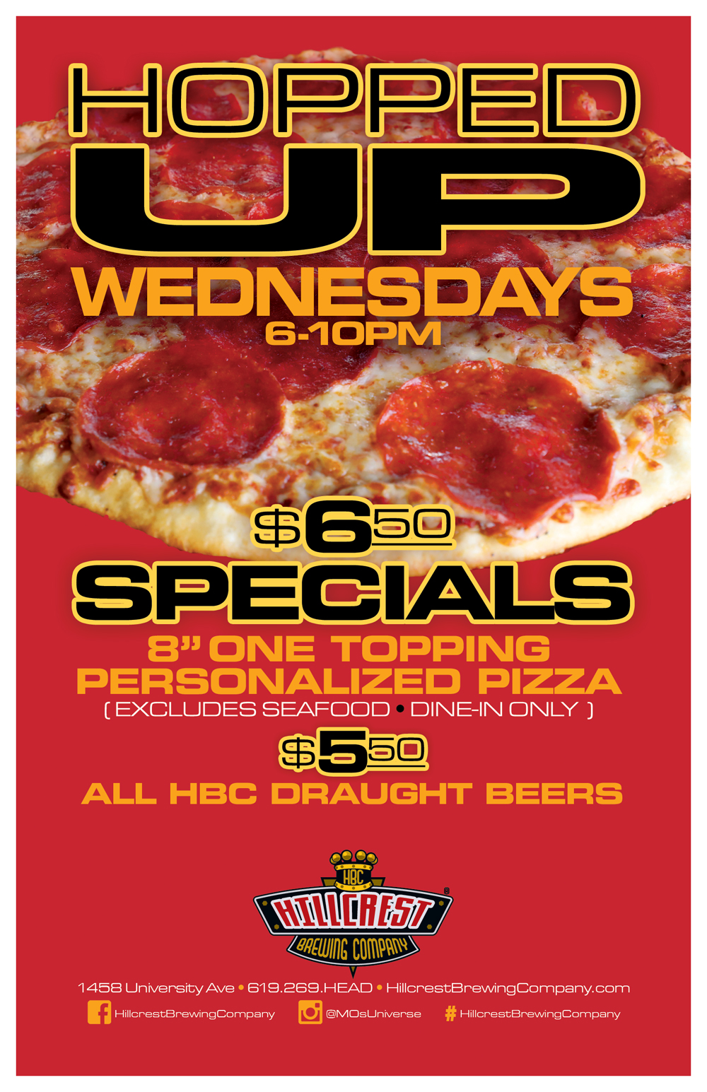 Hopped-Up-Wednesday-Specials-Hillcrest-pizza-beer