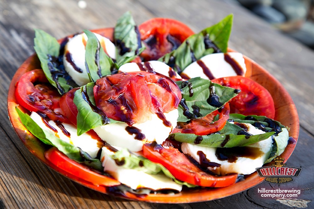caprese salad at hbc best places to eat in hillcrest gay brewery in hillcrest